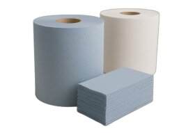 Industriepapierrollen und Putzpapier - Putztuchrollen für Gewerbe