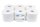 Centerfeed Jumbo Toilettenpapier, 2-lagig, Zellstoff, 6 Rollen