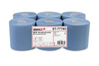 Handtuchrolle blau, 2-lagig, MIDI, 6 Rollen