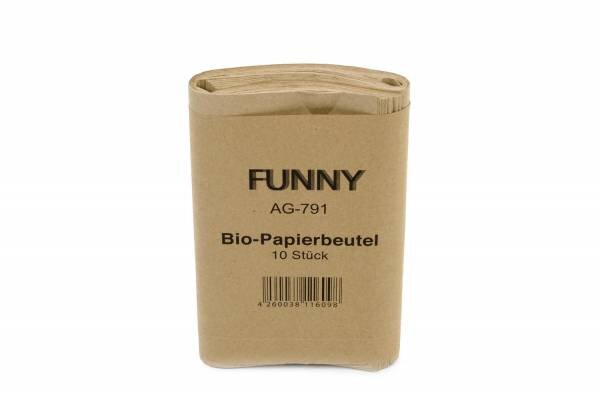 Bio-Papierbeutel 10 l unbedruckt, 300 Stück (30 x 10)