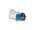 Doppelfahrwagen, Eimer 2x25 Liter rot & blau, Mopp-Presse
