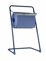 Putzrollen-Spender Bodenständer, blau, Stahl