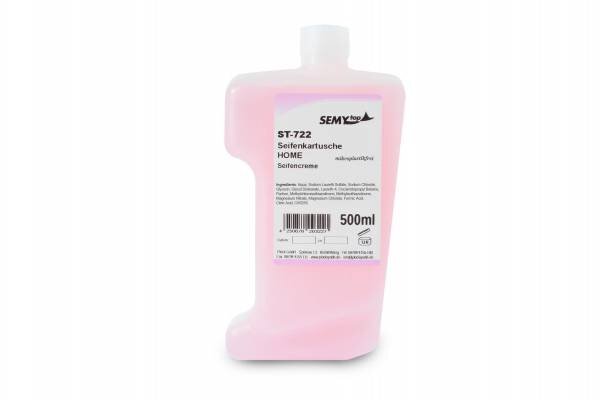 Cremige Flüssigseife in Kartusche, rosa, 12 x 500 ml