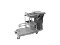 Reinigungswagen, 4x5 + 2x18 Liter Eimer, Mopp-Presse