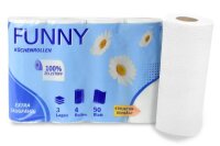 Küchenrollen, 3-lagig, Zellstoff, hochweiß, 26...