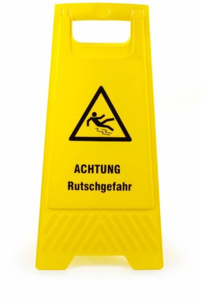 Warnschild "Achtung Rutschgefahr", gelb