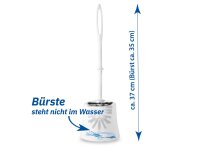 WC-Topfgarnitur, Bürste weiß mit schwarzem Kopf