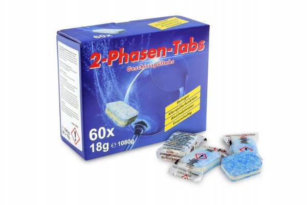Spülmaschinentabs, Reiniger und Klarspüler, Karton à 60 Stück