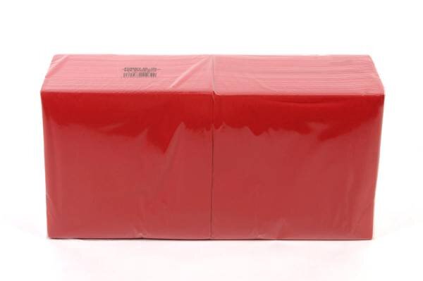 Tafelserviette 40 x 40 cm, rot, 3-lagig, 1.000 Stück (4 x 250)