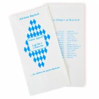 Motivserviette, "Bayrisch", weiß-blau,...