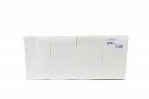 Tafelserviette, Buchfalz, hochweiß, 2lagig, 33x33cm, 2.000 Stück (8 x 250)