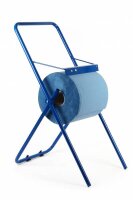 Putzrollen-Spender Bodenständer, blau, Stahl, bis 30cm