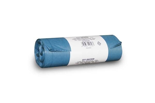 Müllsäcke, blau, 70 Liter, 200 Stück (20 Rollen à 10)
