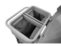 Kombi-Doppelfahrwagen, 2x5 + 2x18 Liter Eimer