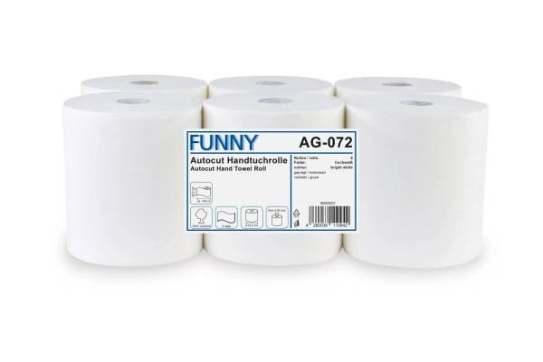 Handtuchrolle 2-lagig, Zellstoff, geprägt, 6 Rollen