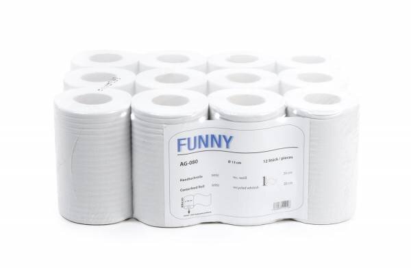 Handtuchrolle MINI, Recycling, 12 Rollen