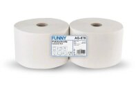 Industriepapierrolle, 2-lagig, Zellstoffmix, verleimt, 2...