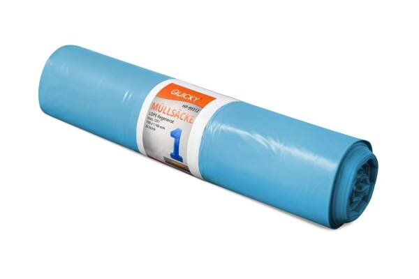 Müllsäcke blau, 120 Liter, 250 Stück (10 x 25)