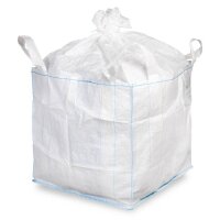 PP Big Bag mit Schürze, weiß, 90x90x90cm, SWL...