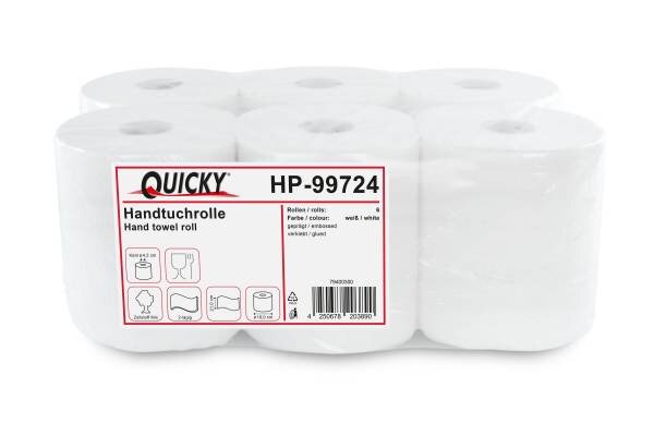 Handtuchrolle, 2-lagig, Zellstoffmix, 6 Rollen