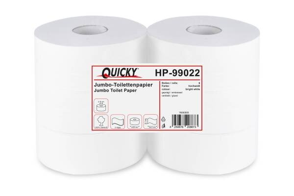 Jumbo Toilettenpapier, 2-lagig, ø25cm, 6 Rollen