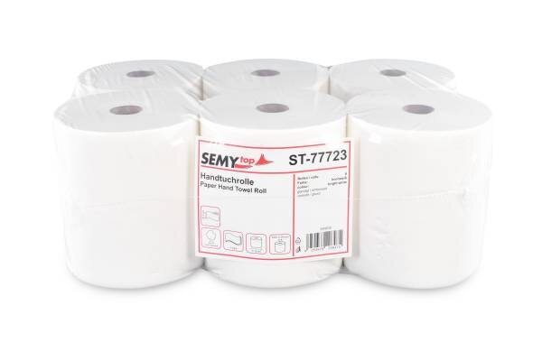 Handtuchrolle 3-lagig, Zellstoff, 6 Rollen