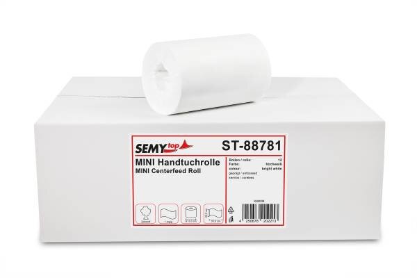 Handtuchrolle, 1-lagig, Zellstoff, microgeprägt, 12 Rollen