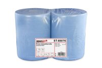 Industriepapierrolle, 2-lagig, 100% Zellstoff, blau, 2...