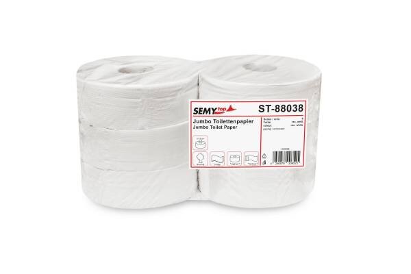 Jumbo-Toilettenpapier, 2-lagig, Recycling, 6 Rollen