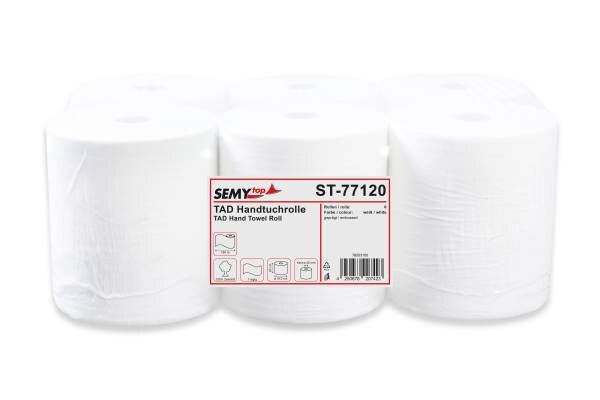TAD Handtuchrolle, Premium, 1-lagig, geprägt, 6 Rollen