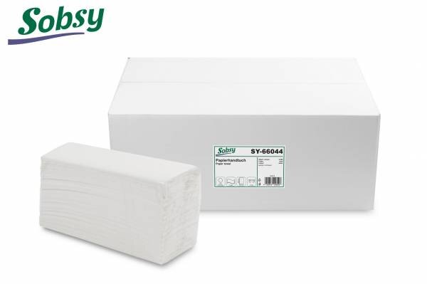 Papierhandtuch 22,5x30,5 cm, 2-lg., weiß, Karton à 2.880 Blatt