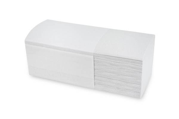 Papierhandtuch V-Falz, 24x20,5 cm, 2-lg., weiß, Karton à 3.200 Blatt