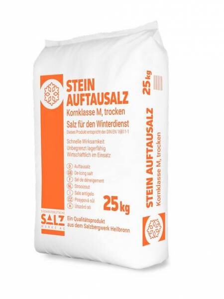 Steinauftausalz Kornklasse M, 25 kg