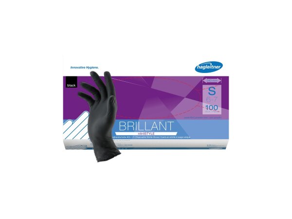 BRILLANT nitrilSTYLE – Einmal-Schutzhandschuhe frei von Latexproteinen, Packung à 100 Stück