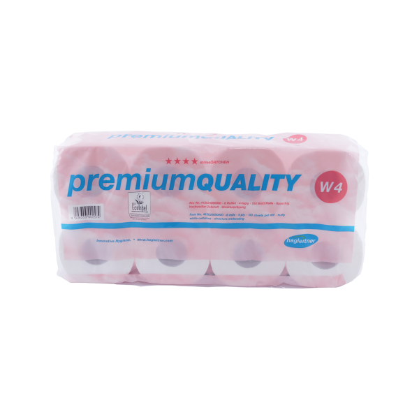 stillesÖRTCHEN PREMIUM W4 – Toilettenpapier 4-lagig weiß, 72 Rollen à 150 Blatt