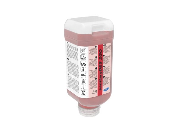 sanitaryDES 2GO – Desinfizierender Sanitärreiniger, Karton à 2 x 2,6 Liter