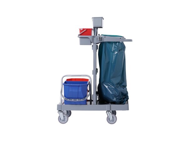 safetyTROLLEY BASIC E1 new – Reinigungswagen kompakt, 2-stufig