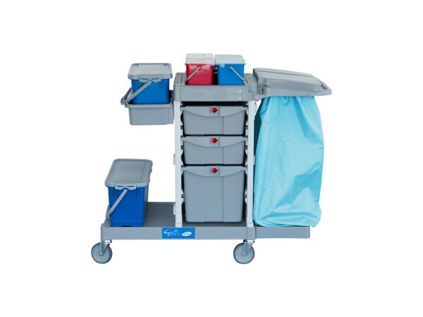 safetyTROLLEY ALLROUND S2 – Reinigungswagen groß, 1-stufig