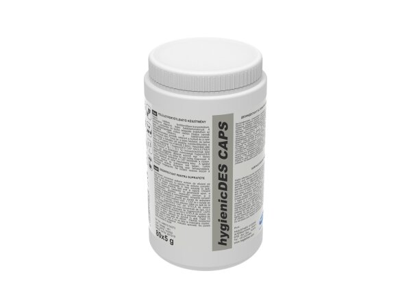 hygienicDES CAPS – Desinfektionsmittel-Pulverkonzentrat, Dose à 80 Stück
