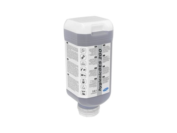 hygienicDES 2GO – Flächendesinfektionsmittel, Karton à 2 x 2,6 Liter