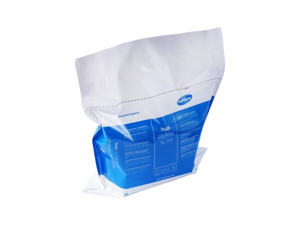 hup GLASS XL roll – Reinigungstücher für Glasflächen, 3 Rollen à 90 Tücher