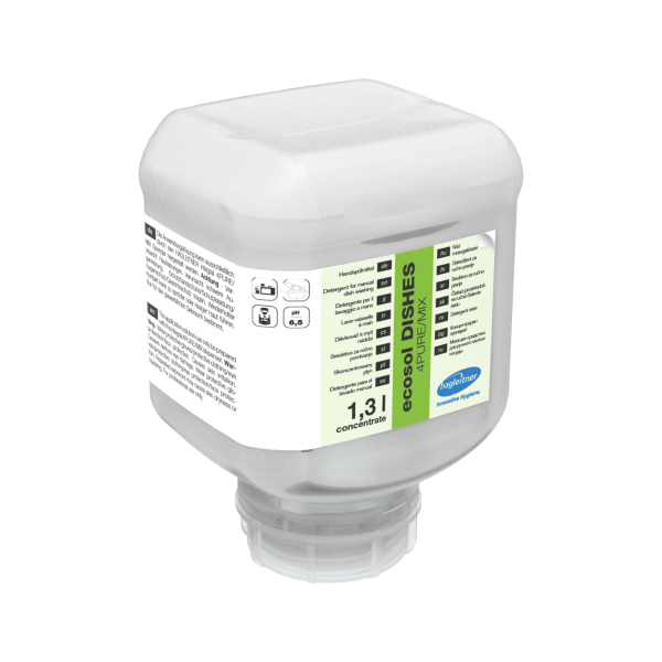 ecosol DISHES 4PURE/MIX – Konzentriertes Spülmittel, Karton à 2 x 1,3 Liter