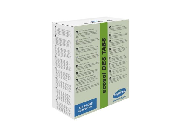 ecosol DES TABS – Desinfizierende Geschirrspültabs, Karton à 2 x 70 Tabs