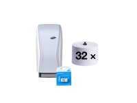Set Toilettenpapier & Spender hybrid white