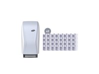 Set Toilettenpapier & Spender analog white