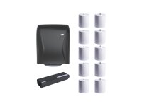 Set Handtuchpapier & Spender hybrid black