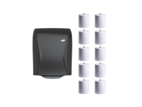 Set Handtuchpapier & Spender analog black