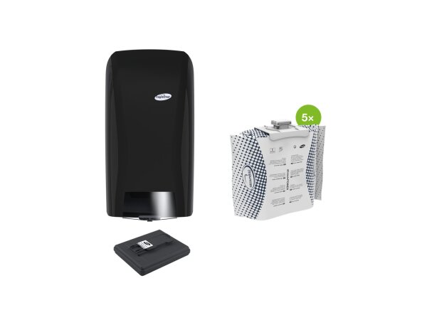 Set Abrasivseife & Spender hybrid black