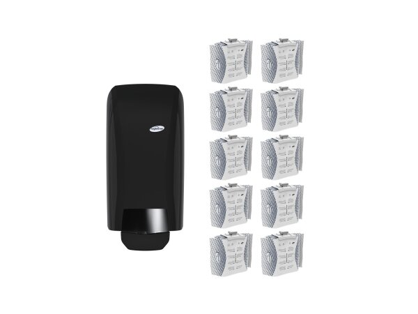 Set Abrasivseife & Spender analog black