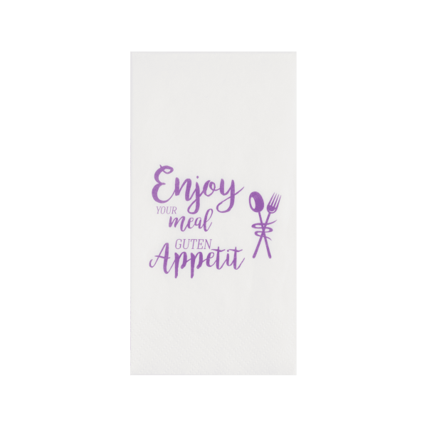 Serviette 33 cm Motiv „Enjoy your meal“, 2.700 Stück (6 x 450)